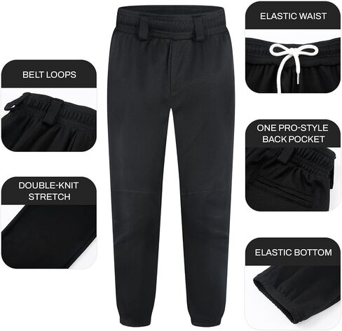 2T/3 toT/4T/5T-8 Year Youth Toddler Boys Baseball Pants Softball Pants Kids Tee Ball Pants with Side Piping/Braid in Kuwait