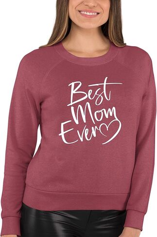 Go All Out Script Best Mom Ever Heart Idea Mens Sweatshirt Crewneck in Saudi Arabia