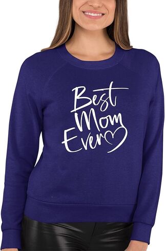 Go All Out Script Best Mom Ever Heart Idea Mens Sweatshirt Crewneck in Saudi Arabia
