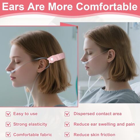Nasal Cannula Strap Ear Savers, Ear Protectors for Oxygen Tubing, Cannula Headband Strap, Secure Fit to Prevent Ear Soreness in Kuwait