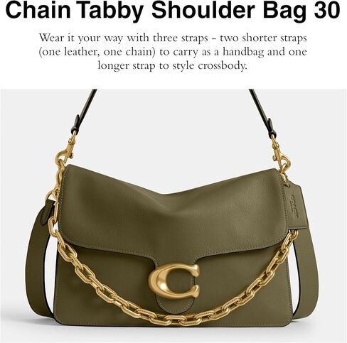 Coach Chain Tabby Shoulder Bag 30, B4/Olive in Saudi Arabia