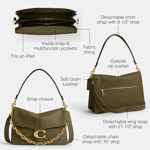 Coach Chain Tabby Shoulder Bag 30, B4/Olive in Saudi Arabia