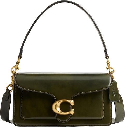 Coach Tabby Shoulder Bag 26 in Spazzolato Leather, B4/Olive in Saudi Arabia