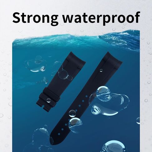 22mm fluoro rubber Watch Band Special for Tudor Strap Black Bay GMT Curved End القابلة للطي Bucle Bracelet 41mm MILL in Kuwait