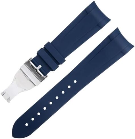 22mm fluoro rubber Watch Band Special for Tudor Strap Black Bay GMT Curved End القابلة للطي Bucle Bracelet 41mm MILL in Kuwait