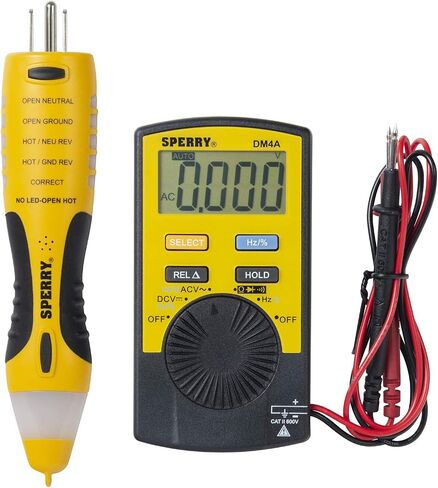 SPERRY Instruments ESK3 Dualcheck 2-in-1 Pocket Digital Multimeter Kit ، أصفر in Saudi Arabia
