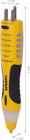 SPERRY Instruments ESK3 Dualcheck 2-in-1 Pocket Digital Multimeter Kit ، أصفر in Saudi Arabia