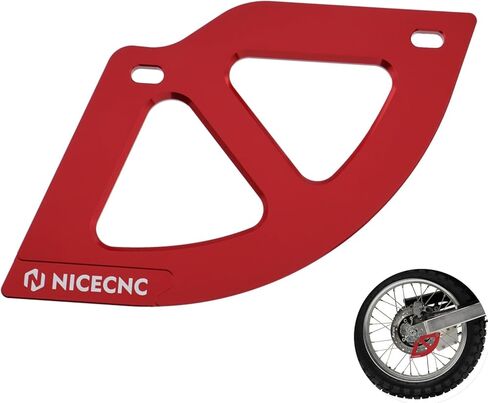 NICECNC Dirt Bike Rear Disc Brake Guard Aluminum Compatible with Honda CR125R 1987-2001 CR250R 1987-2001 CR500R 1987-2001 XR650R 2000-2007,See Fitment in Saudi Arabia