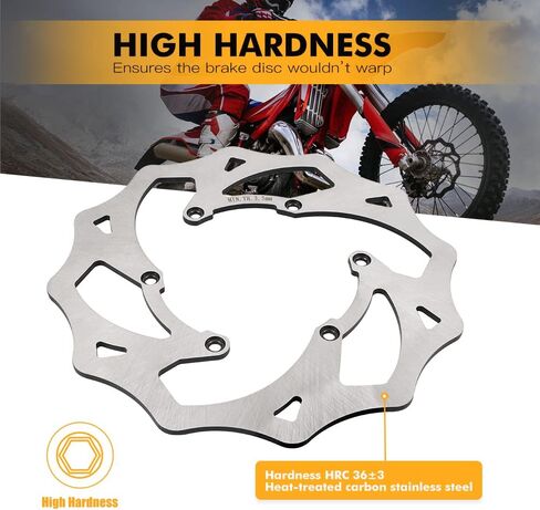 NICECNC Sliver Rear Brake Rotor Disc Compatible with Beta RR XTrainer 125 250 300 350 498 2013-2024 See Fitment in Kuwait