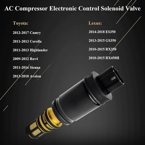 AC Compressor Electronic Control Solenoid Valve for 2012-2017 Toyota Camry 2011-2013 Corolla Highlander 2009-2012 Rav4 2011-2016 Sienna Compressor Pressure Control Valve Replace# 5SE09C 5SEU12C 6SEU16 in Saudi Arabia