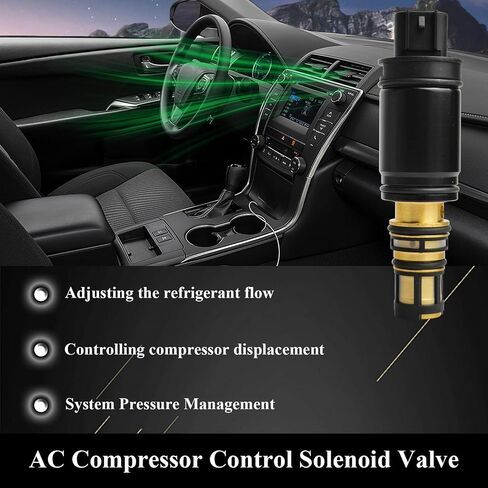 AC Compressor Electronic Control Solenoid Valve for 2012-2017 Toyota Camry 2011-2013 Corolla Highlander 2009-2012 Rav4 2011-2016 Sienna Compressor Pressure Control Valve Replace# 5SE09C 5SEU12C 6SEU16 in Saudi Arabia