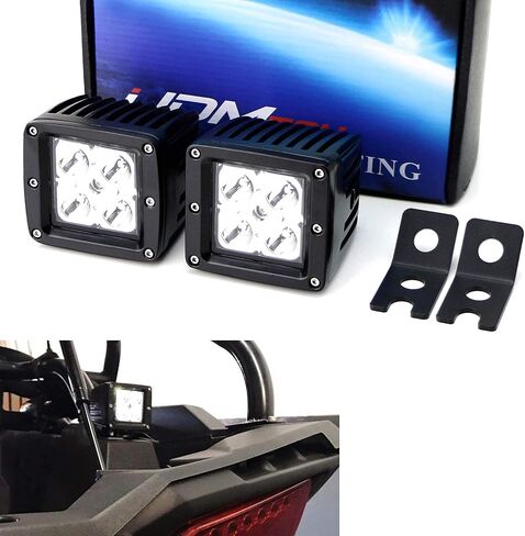 iJDMTOY LED Rear Backup/Reverse/Search Light Compatible with 2014-up Polaris RZR XP 1000, 15-up RZR 900, Include 20W High Power LED Cubes, Rear C-Pillar Mount Brackets & On/Off Switch Wiring Kit in Saudi Arabia