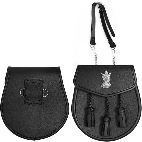Scottish Original Leather Sporran with Leather Belt & Chain (Leather St. Andrew) in Saudi Arabia