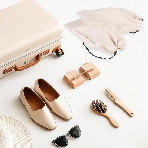 LAKE OF FIRE 8 Pcs Single Shoe Bags for Travel - 18"X9" Packing Shoe Travel Bags for Suitcase, Shoes (Beige) in Kuwait