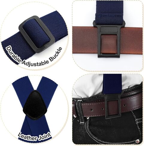 حمالات حزام حزام واسعة من الرجال 1.5 بوصة X Back Hook End حداثة الحزام القابلة للتعديل للرجال العمل الثقيل in Saudi Arabia