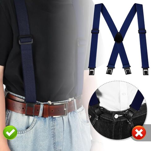 حمالات حزام حزام واسعة من الرجال 1.5 بوصة X Back Hook End حداثة الحزام القابلة للتعديل للرجال العمل الثقيل in Saudi Arabia
