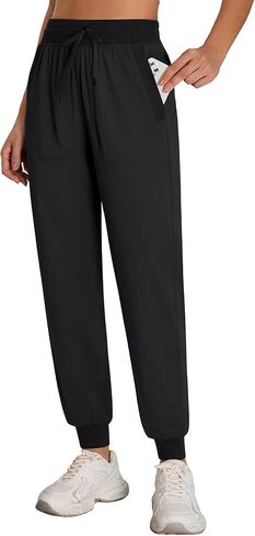 BMJL Womens Joggers عالية الخصر 29 "سراويل المسار تجريب مع جيوب رياضية رياضية اليوغا عارضة in Kuwait