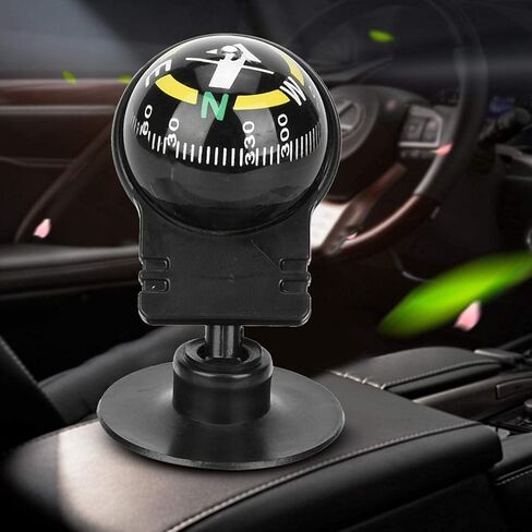 2pcs Car Compass Ball, Compass for Car, Mount Dashboard Compasses Direction Pointing Guide Ball with Suction Cup Car Decoration for Auto, Boat in Saudi Arabia