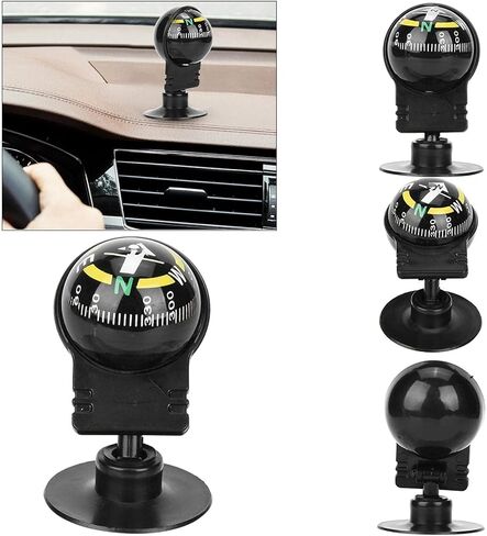 2pcs Car Compass Ball, Compass for Car, Mount Dashboard Compasses Direction Pointing Guide Ball with Suction Cup Car Decoration for Auto, Boat in Saudi Arabia