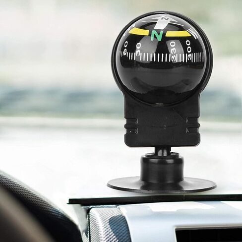 2pcs Car Compass Ball, Compass for Car, Mount Dashboard Compasses Direction Pointing Guide Ball with Suction Cup Car Decoration for Auto, Boat in Saudi Arabia