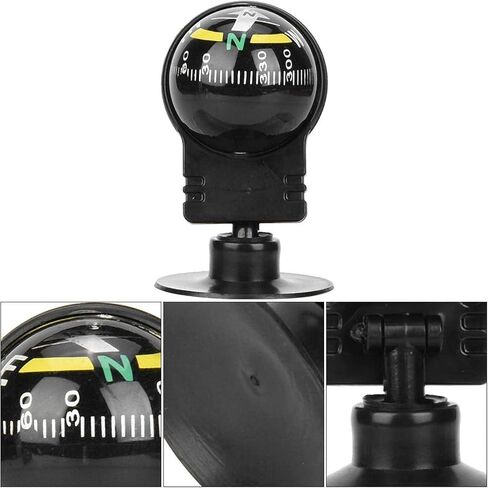 2pcs Car Compass Ball, Compass for Car, Mount Dashboard Compasses Direction Pointing Guide Ball with Suction Cup Car Decoration for Auto, Boat in Saudi Arabia
