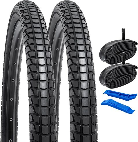 YUNSCM 2-PCS 26" Bike Tires 26x2.125/57-559 and 26" Heavy Duty Bike Tubes Schrader Valve Compatible with Mountain/Off Road Bike 26x1.95 26x2.0 26x2.10 26x2.125 26x2.15 Bicycle Tires and Tubes (P-1133) in Saudi Arabia
