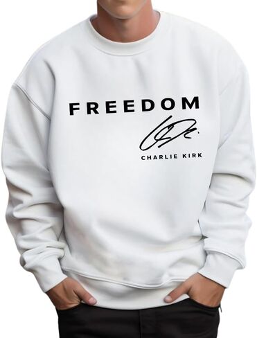 Signature Charlie Kirk Sweatshirt, Freedom Sweatshirt, Charlie Kirk Shirt, Crewneck, Hoodie, Charlie Kirk, Turning Point USA in Saudi Arabia