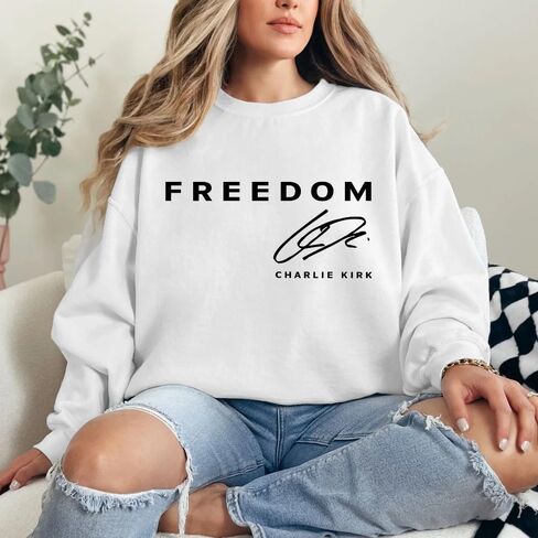 Signature Charlie Kirk Sweatshirt, Freedom Sweatshirt, Charlie Kirk Shirt, Crewneck, Hoodie, Charlie Kirk, Turning Point USA in Saudi Arabia