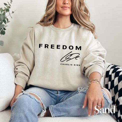 Signature Charlie Kirk Sweatshirt, Freedom Sweatshirt, Charlie Kirk Shirt, Crewneck, Hoodie, Charlie Kirk, Turning Point USA in Saudi Arabia