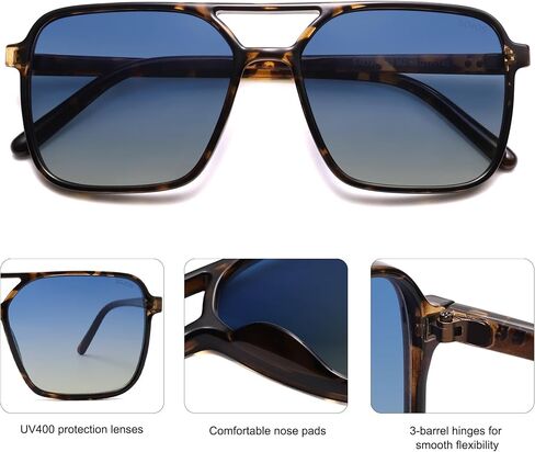 Sojos Trendy Vintage Aviator Square Square for Womens Mens Retro 70s UV400 Women Sun Glasses SJ2327 in Saudi Arabia