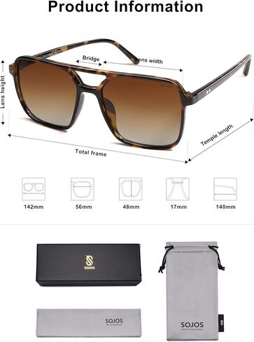 Sojos Trendy Vintage Aviator Square Square for Womens Mens Retro 70s UV400 Women Sun Glasses SJ2327 in Kuwait