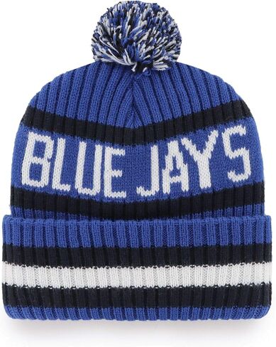 47 MLB Unisex-Adult Primary Logo Bering Cuffed Knit Pom Beanie Hat One Size (US, Alpha, One Size, Boston Red Sox) in Saudi Arabia