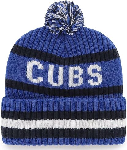 47 MLB Unisex-Adult Primary Logo Bering Cuffed Knit Pom Beanie Hat One Size (US, Alpha, One Size, Boston Red Sox) in Saudi Arabia
