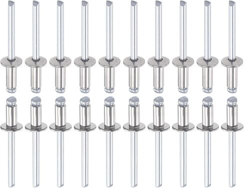 4mm x 13mm (DxL) Blind Rivets - 100Pack - Good for Machinery Joining - 304 Stainless Steel Dome Open End Rivet in Saudi Arabia
