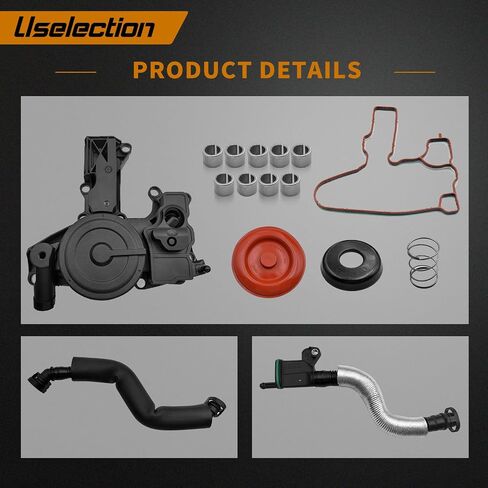 06H103495AB PCV Valve Engine Crankcase Vent Oil Separator Breather Hose 3-Piece Compatible for Audi A3 A4 A5 Q5 TT VW Beetle CC Jetta Passat Tiguan 1.8 2.0TSI 06H103495A 06H103495AH 06H103495AC in Saudi Arabia