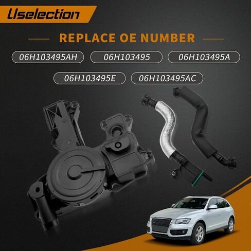 06H103495AB PCV Valve Engine Crankcase Vent Oil Separator Breather Hose 3-Piece Compatible for Audi A3 A4 A5 Q5 TT VW Beetle CC Jetta Passat Tiguan 1.8 2.0TSI 06H103495A 06H103495AH 06H103495AC in Saudi Arabia