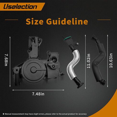 06H103495AB PCV Valve Engine Crankcase Vent Oil Separator Breather Hose 3-Piece Compatible for Audi A3 A4 A5 Q5 TT VW Beetle CC Jetta Passat Tiguan 1.8 2.0TSI 06H103495A 06H103495AH 06H103495AC in Saudi Arabia