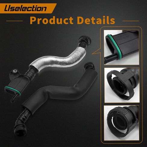 06H103495AB PCV Valve Engine Crankcase Vent Oil Separator Breather Hose 3-Piece Compatible for Audi A3 A4 A5 Q5 TT VW Beetle CC Jetta Passat Tiguan 1.8 2.0TSI 06H103495A 06H103495AH 06H103495AC in Saudi Arabia