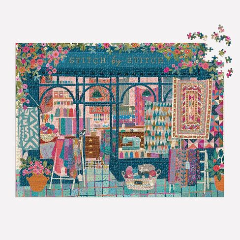 Galison Greenhouse Gardens 500 Piece Puzzle from Galison - Featuring Colorful Illustrations, 19" x 19", Fun & Challenging, Unique Gift Idea in Saudi Arabia