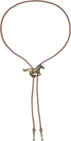joxevyia Horse Bolo Tie Western Cowboy Necktie للرجال نساء قابلة للتعديل الحبل الجلدي البني القابل للتعديل in Kuwait