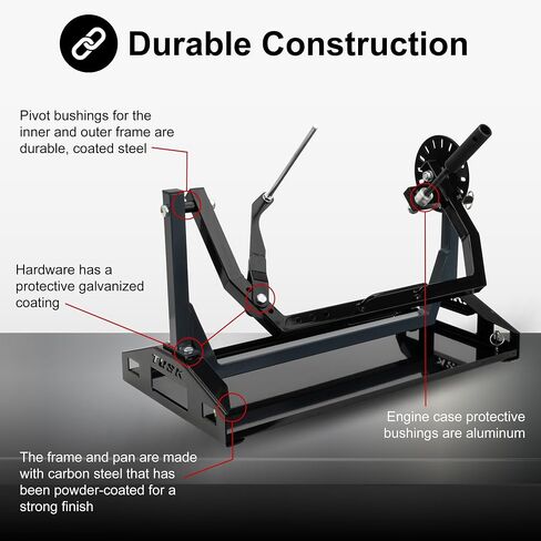 Tusk Motorcycle Engine Stand for All Vertical-Type Single Cylinder 2 or 4-Stroke Small Engine Rotating MX Dirtbike Engine Stand, Engine Tools, Block Stand, Drip Pan in Saudi Arabia