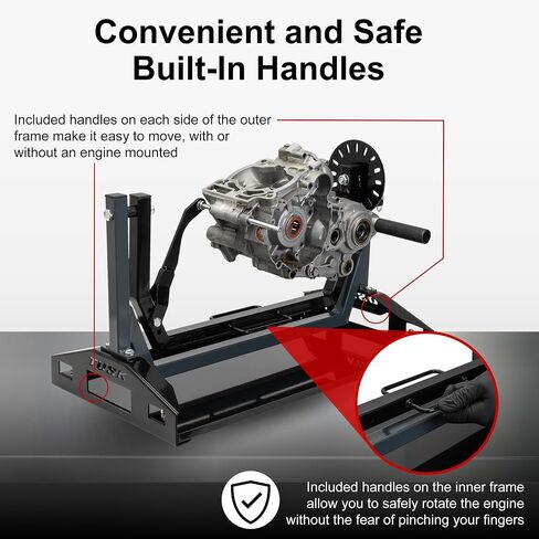 Tusk Motorcycle Engine Stand for All Vertical-Type Single Cylinder 2 or 4-Stroke Small Engine Rotating MX Dirtbike Engine Stand, Engine Tools, Block Stand, Drip Pan in Saudi Arabia