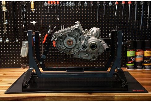 Tusk Motorcycle Engine Stand for All Vertical-Type Single Cylinder 2 or 4-Stroke Small Engine Rotating MX Dirtbike Engine Stand, Engine Tools, Block Stand, Drip Pan in Saudi Arabia