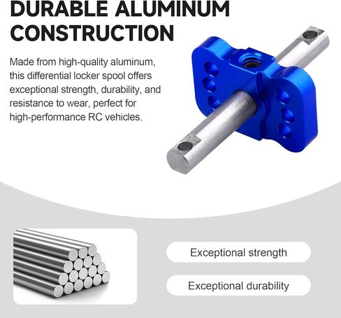 Aluminum Differential Locker Spool Diff Case Parts for 1/10 Traxxas Slash 2WD Rustler Stampede VXL Bandit Cars Trucks (Navy Blue) in Kuwait