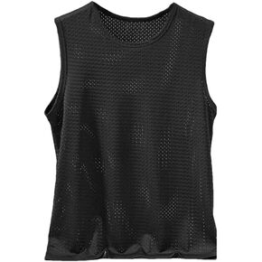 Men Ice Silk Tank Tops Mens Undershirt Transparent Shirts Male Bodyshaper Fitness Mesh Breathable Singletss in Kuwait