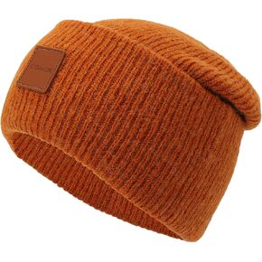 Coach Leather Patch Beanie, Peach in Saudi Arabia