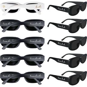 Bride's Babes Bachelorette Sunglasses, Bridesmaid Sunglasses,10 Pack Rectangle Team Bride glasses for Bachelorette Party in Saudi Arabia