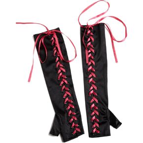 Seven Til Midnight Women's Lace-Up Gloves, Black, One Size in Saudi Arabia