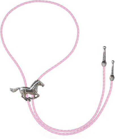 joxevyia Horse Bolo Tie Western Cowboy Necktie للرجال نساء قابلة للتعديل الحبل الجلدي البني القابل للتعديل in Kuwait