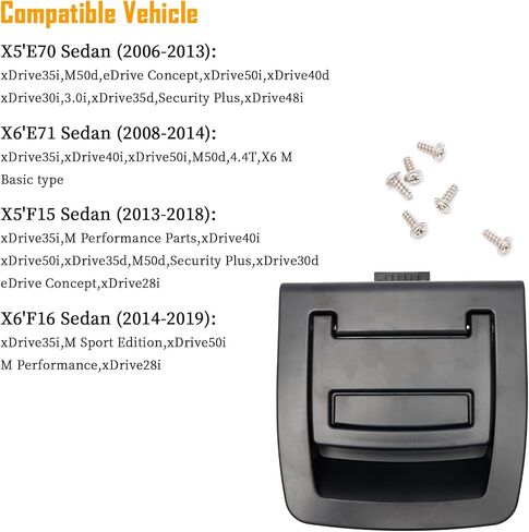 Rear Trunk Floor Mat Handle 51479120283 for BMW X5 E70/F15 (2006-2018), X6 E71/F16 (2007-2019) – Replacement Without Locking Function（Black） in Saudi Arabia